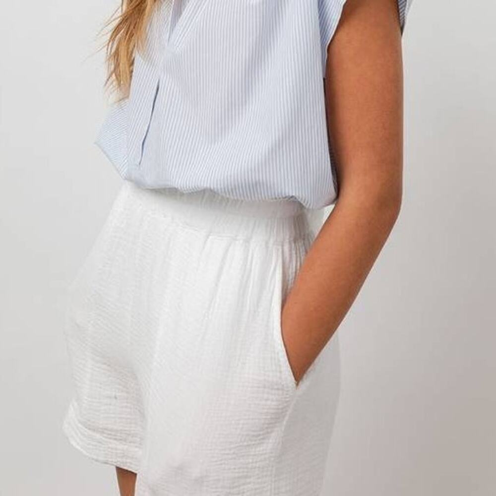 Rails Leighton Gauze Shorts White XL NWT Casual Coastal Grandmother Beach Luxe